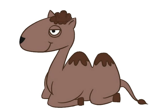 跪在地上的卡通骆驼简笔画(跪着的卡通人物怎么画)