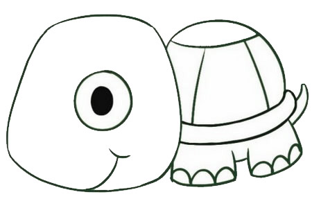 卡通乌龟简笔画画法