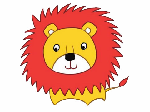 狮子卡通简笔画