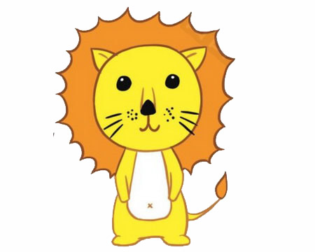 小狮子卡通简笔画(小狮子简笔画可爱涂色)