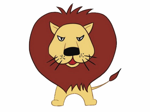 威猛的狮子卡通简笔画(威猛的狮子怎么画)