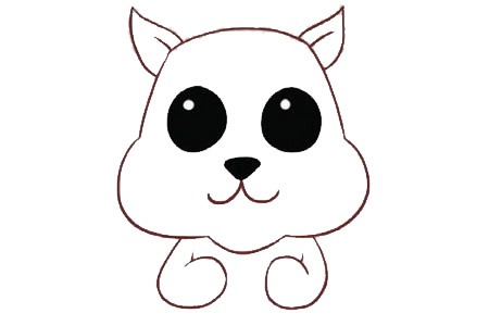 卡通松鼠简笔画画法