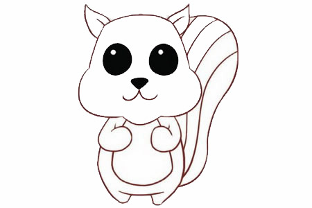 卡通松鼠简笔画画法