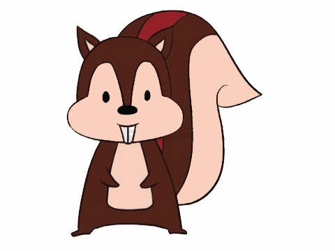 关于松鼠的卡通简笔画(小松鼠的画)