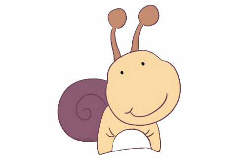 卡通蜗牛简笔画画法(幼儿画蜗牛简笔画)