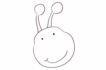 卡通蜗牛简笔画画法