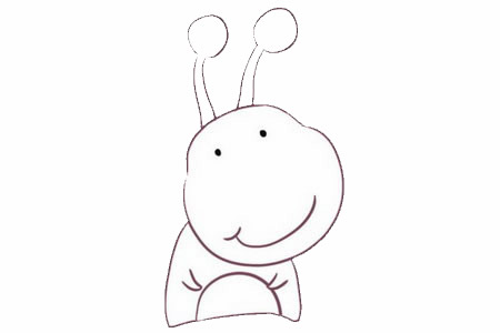 卡通蜗牛简笔画画法