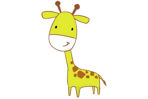 漂亮的卡通长颈鹿简笔画(长颈鹿身高图片卡通)