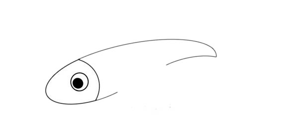 卡通飞鱼简笔画步骤