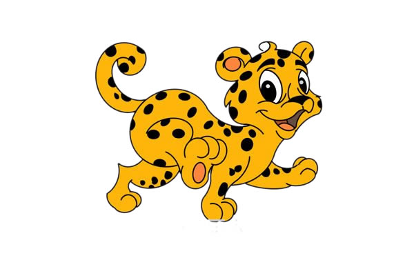可爱金钱豹简笔画步骤(金钱豹简笔画大全)