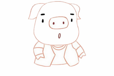 卡通小猪简笔画的画法