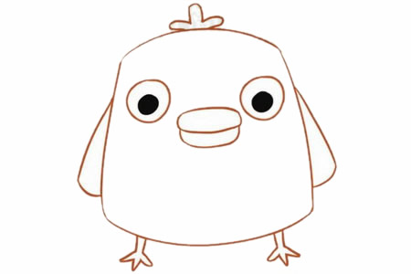 卡通的小鸡怎么画