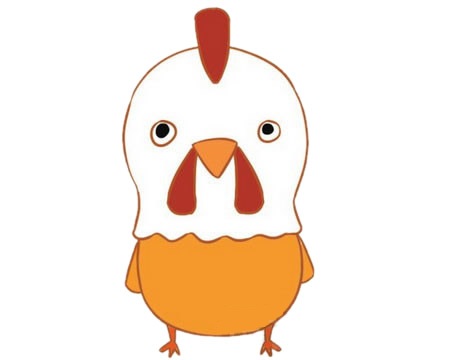 小鸡卡通简笔画(小鸡卡通画法)