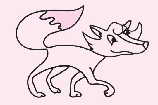 狐狸儿童简笔画(狐狸儿童版简笔画)