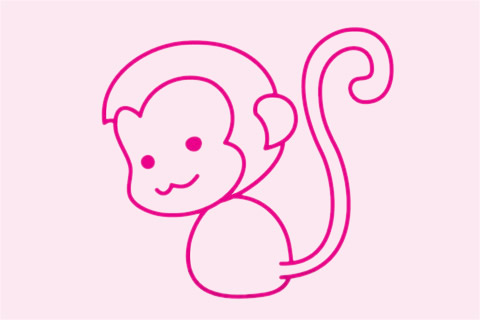 猴子简笔画画法步骤(猴子简笔画教程)