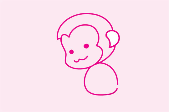 猴子简笔画画法步骤