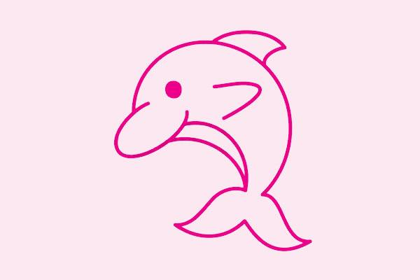 海豚简笔画简单画法步骤(海豚简笔画怎么画视频)