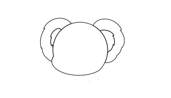 蓝色的考拉简笔画步骤