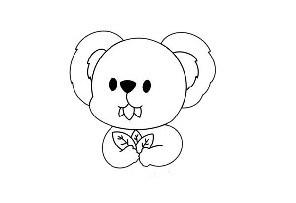 蓝色的考拉简笔画步骤