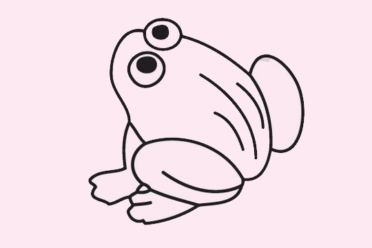 简单生动的青蛙简笔画
