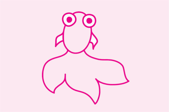 一步步教你画简单的金鱼