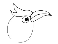 适合幼儿的鹦鹉简笔画