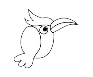 适合幼儿的鹦鹉简笔画