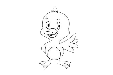 一组关于鸭子的卡通简笔画