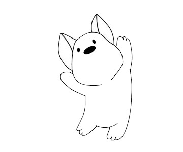 幼儿学画小狗狗简笔画