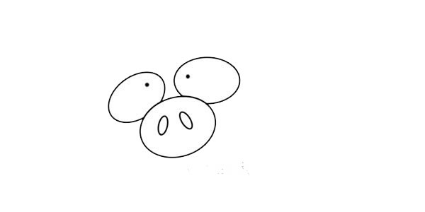 粉色卡通小猪简笔画步骤(粉红色的小猪怎么画)