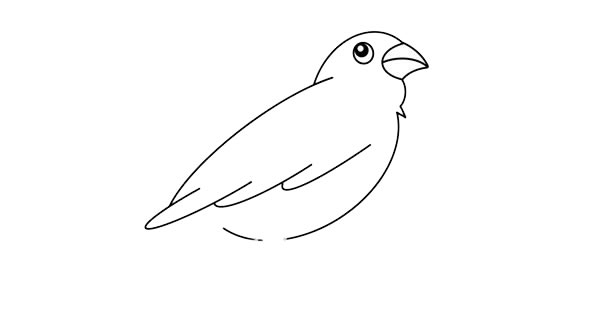 电线上的麻雀简笔画步骤