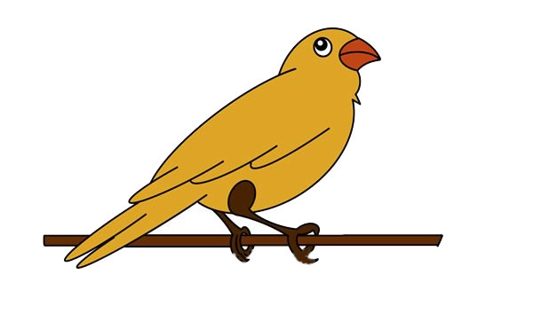 电线上的麻雀简笔画步骤