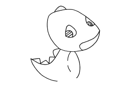 卡通霸王龙简笔画步骤
