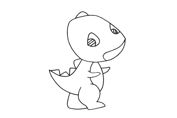 卡通霸王龙简笔画步骤