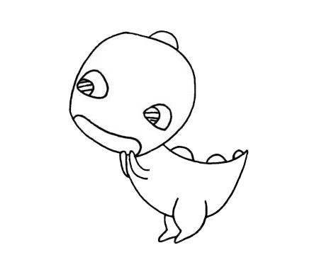 可爱的小霸王龙简笔画(小霸王龙画)