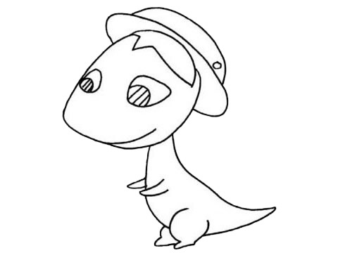 戴着帽子的卡通霸王龙(戴帽子的卡通男生头像超帅)