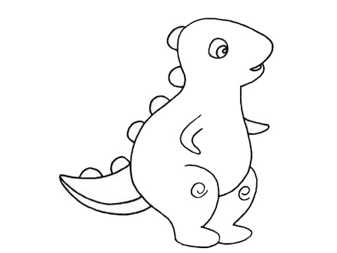 简单的卡通霸王龙儿童画(卡通霸王龙图片大全大图)