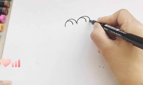 荷叶上的青蛙简笔画步骤