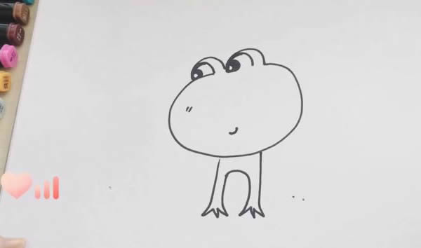 荷叶上的青蛙简笔画步骤