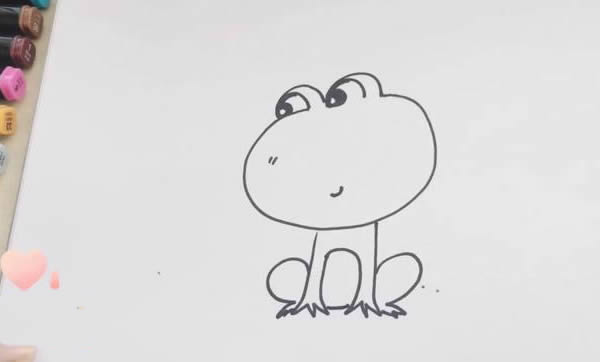 荷叶上的青蛙简笔画步骤