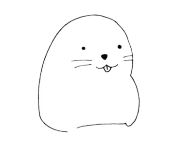 卡通仓鼠简笔画步骤