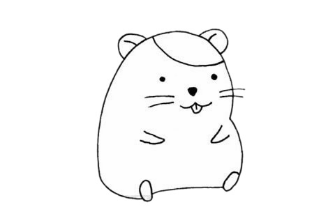 卡通仓鼠简笔画步骤