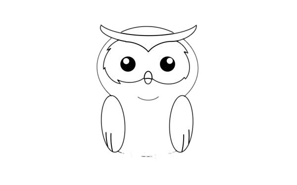 可爱的猫头鹰简笔步骤