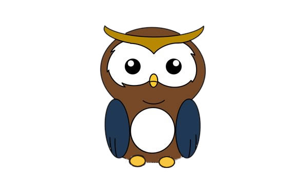 可爱的猫头鹰简笔步骤