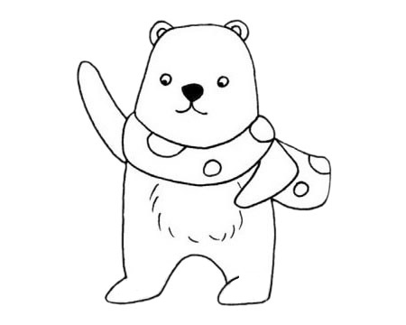 关于北极熊的卡通简笔画(北极熊图片下载)