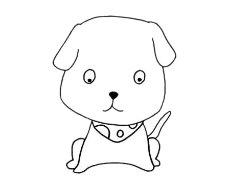 简单可爱的小狗简笔画(简单可爱的小狗简笔画图片)
