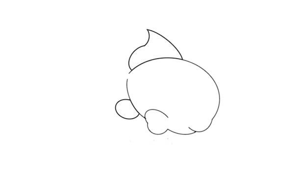 可爱的金鱼简笔画画法