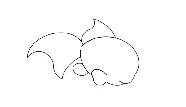 可爱的金鱼简笔画画法