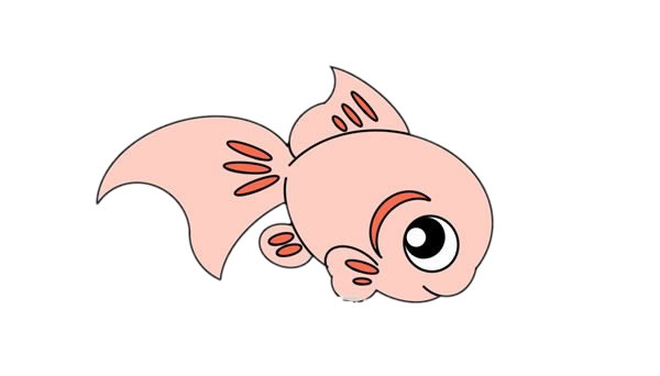 可爱的金鱼简笔画画法