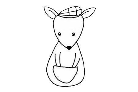 袋鼠简笔画详细画法